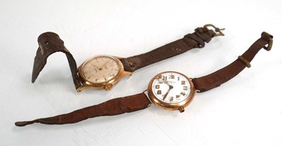 Lot 401 - A gentleman's 9ct yellow gold wristwatch by...
