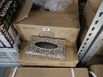 Lot 1176 - Box containing Home Accents perforated metal...