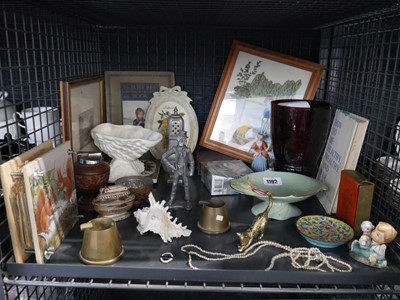 Lot 1192 - Cage containing assorted collectibles...