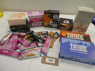Lot 3505 - Selection of protein bars & energy gels...
