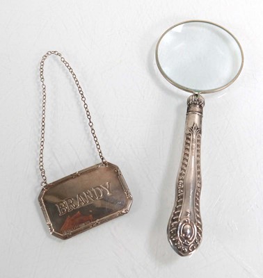 Lot 407 - A late 20th century silver decanter label...