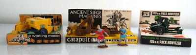 Lot 250 - Three Britains models: 4675 catapult, 9563 hay...