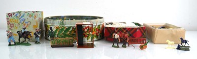Lot 252 - A group of Britains and other plastic figures...