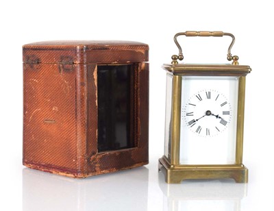 Lot 92 - A late 19th century French carriage timepiece...