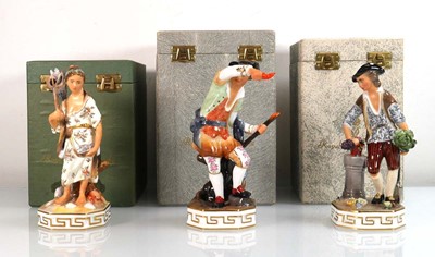 Lot 293 - A set of three Royal Crown Derby figures,...
