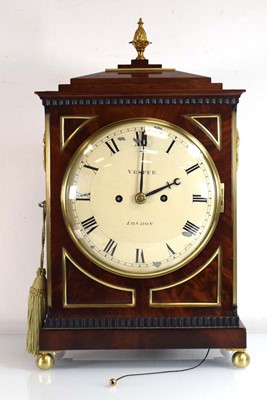 Lot 83 - A Regency repeater bracket clock, the double...