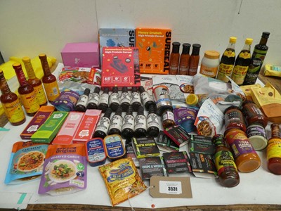 Lot 3531 - Cereal, chilli sauce, seaweed, rice, mackerel,...