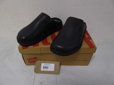 Lot Boxed pair of Fitflop Leather Mules, black, UK 5