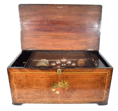 Lot 84 - A 19th century cylinder music box with two...