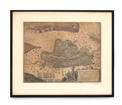 Lot 110 - An 18th century engraving depicting the Battle...