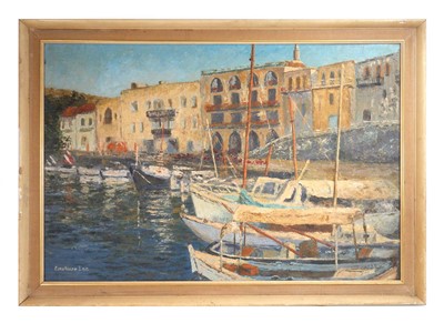 Lot 171 - Constance Lee (20th century), A sunny harbour,...