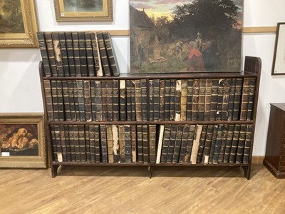 Lot 12 - An early 20th century stained pine open...