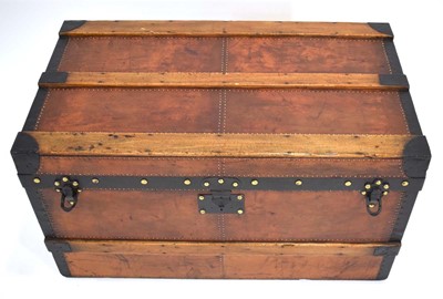 Lot 13 - An early Louis Vuitton cabin trunk, restored,...