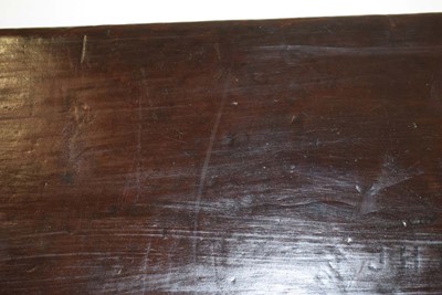 Lot 18 - A leather-covered and brass mounted gun case,...