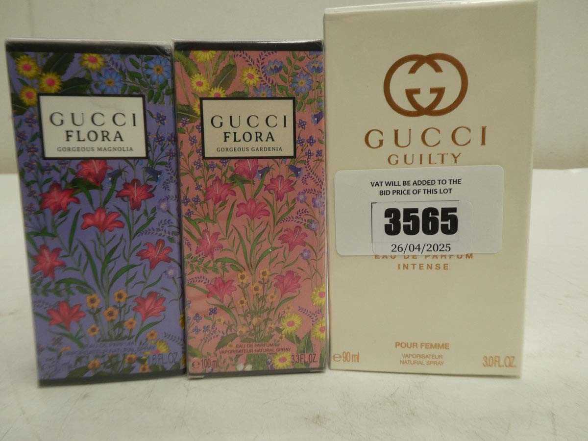 Lot Gucci : Guilty edp Intense 90ml, Flora...