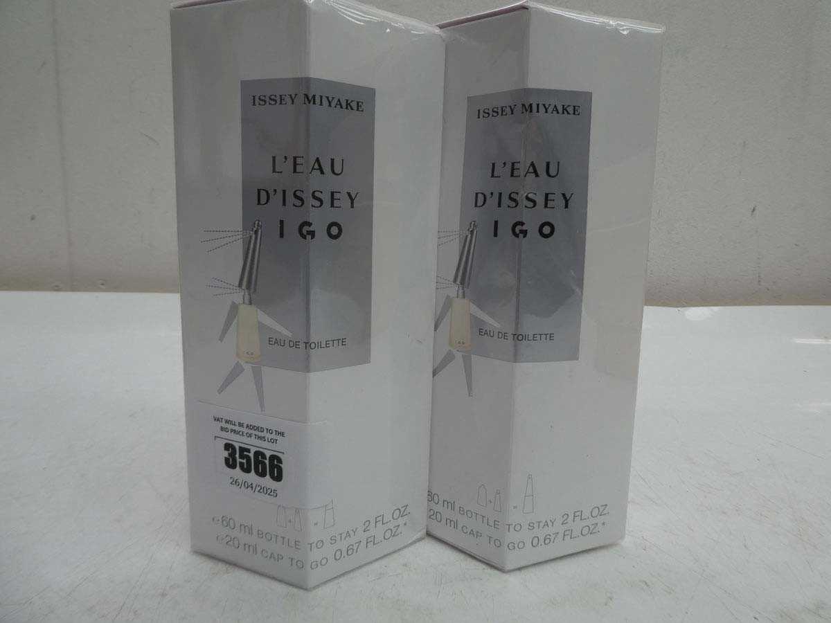 Lot 2 x Issey Miyake L'eau D'Issey I Go edt 60ml