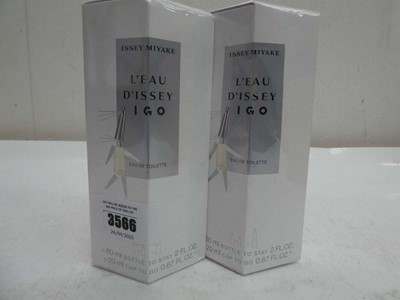 Lot 2 x Issey Miyake L'eau D'Issey I Go edt 60ml