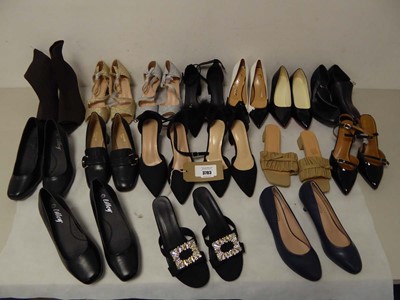 Lot 16 pair of ladies heels of various styles and...