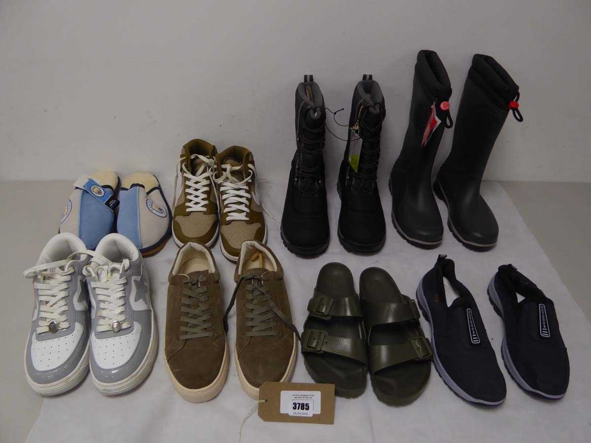 Lot 3785 - 8 pairs of men's shoes of various styles and...