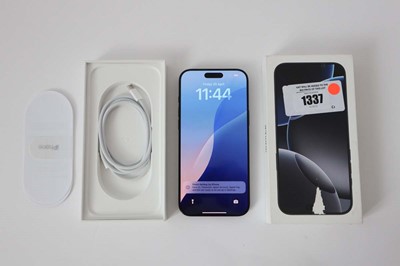 Lot 1337 - Apple iPhone 16 Pro Max, Black Titanium, 256GB,...