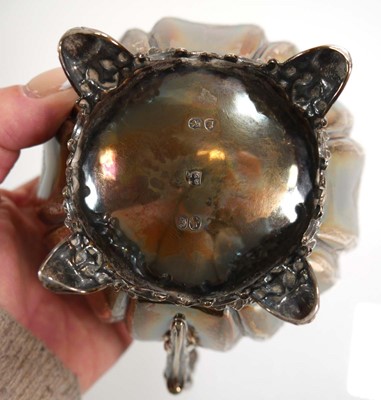 Lot 413 - A Victorian three piece silver tea service,...