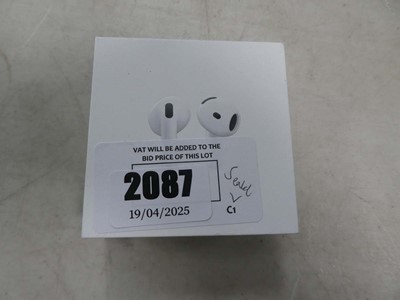 Lot 2087 - Boxed and sealed pair of Apple Air Pods 4th...