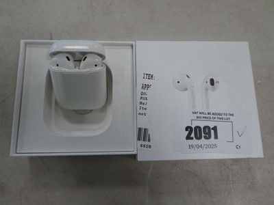 Lot 2091 - Boxed pair of Apple Air Pods 2nd generation,...