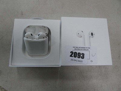 Lot 2093 - Boxed pair of Apple Air Pods 2nd generation,...