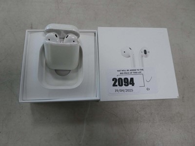 Lot 2094 - Boxed pair of Apple Air Pods 2nd generation,...