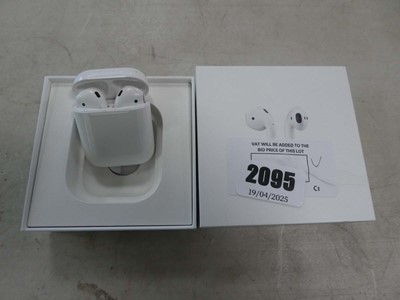 Lot 2095 - Boxed pair of Apple Air Pods 2nd generation,...