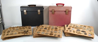Lot 116 - A large collection of cap badges including The...