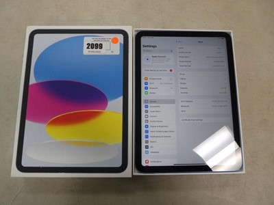 Lot 2099 - Boxed Apple iPad 10th generation, WiFi, 64GB...