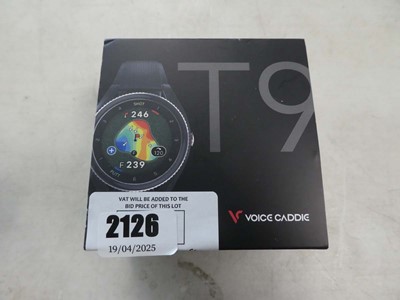 Lot 2126 - Boxed Voice Caddie T9 premium GPS golf watch