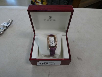 Lot 2135 - Boxed ladies Stockwell wristwatch with silver...