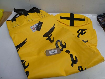 Lot 3598 - Fairtex HB6 yellow 6ft Muay Thai banana bag