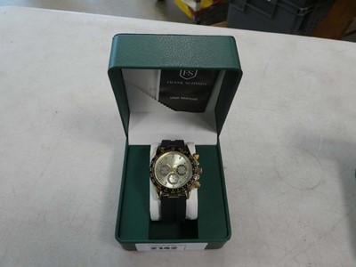 Lot 2142 - Boxed Frank Schmidt men's sub-dial wristwatch...
