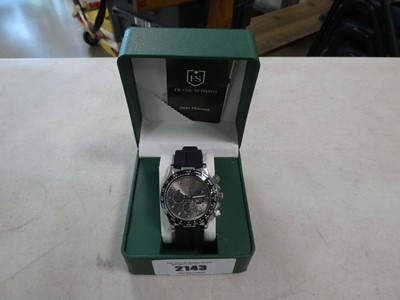 Lot 2143 - Boxed Frank Schmidt men's sub-dial wristwatch...