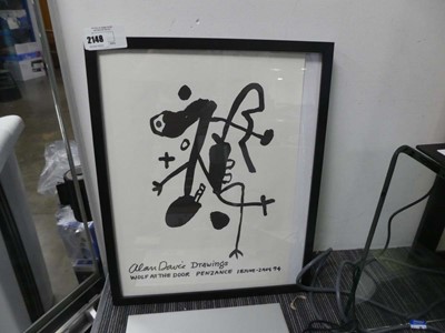 Lot 2148 - Framed print of Alan Davie Wolf at the Door...
