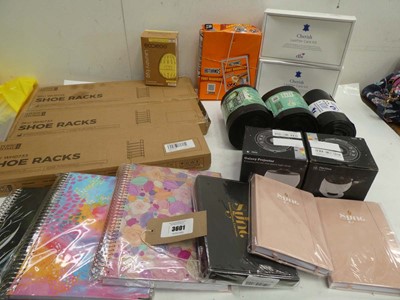 Lot 3601 - Shoe racks, Foot warmers, Leather care kits,...