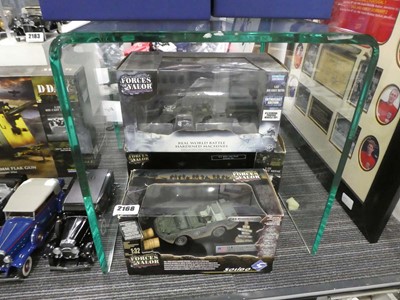 Lot 2168 - Boxed 3 Forces of Valor 1 in 32 scale diecast...
