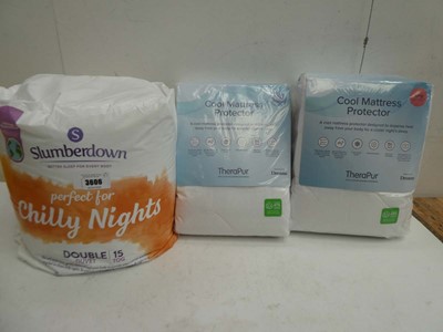 Lot 3606 - Slumberdown double 15 tog duvet and TheraPur...