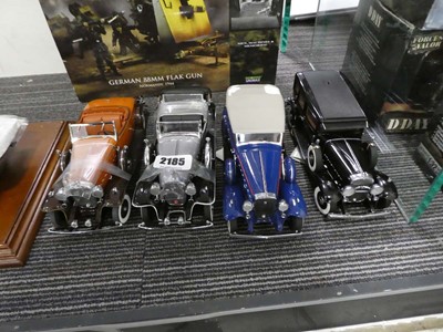 Lot 2185 - 3 Franklin Mint and 1 Danbury Mint diecast...