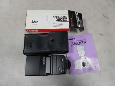 Lot 2212 - Canon Speedlite 380EX electronic flash, boxed