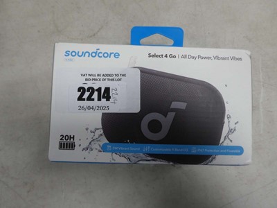 Lot 2214 - SoundCore Select 4 Go wireless speaker