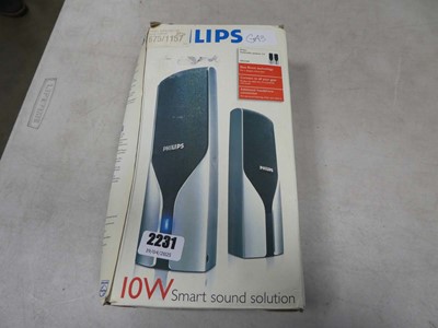 Lot 2231 - 2 Philips 2.0 multimedia speakers model...
