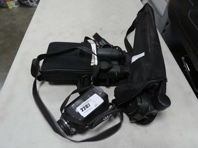 Lot 2287 - JVC hard disc camcorder with a pair of...