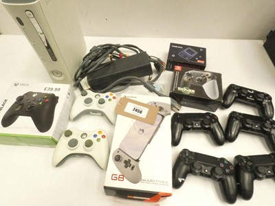 Lot 2456 - Bag containing Xbox 360 (no HD0 and various...