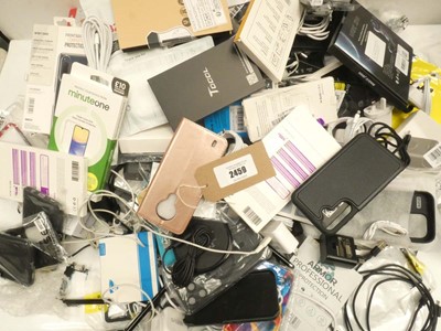 Lot 2459 - Bag of assorted smartphones accessories; cases...