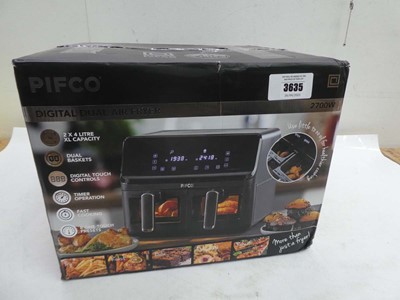 Lot 3635 - Pifco digital dual air fryer
