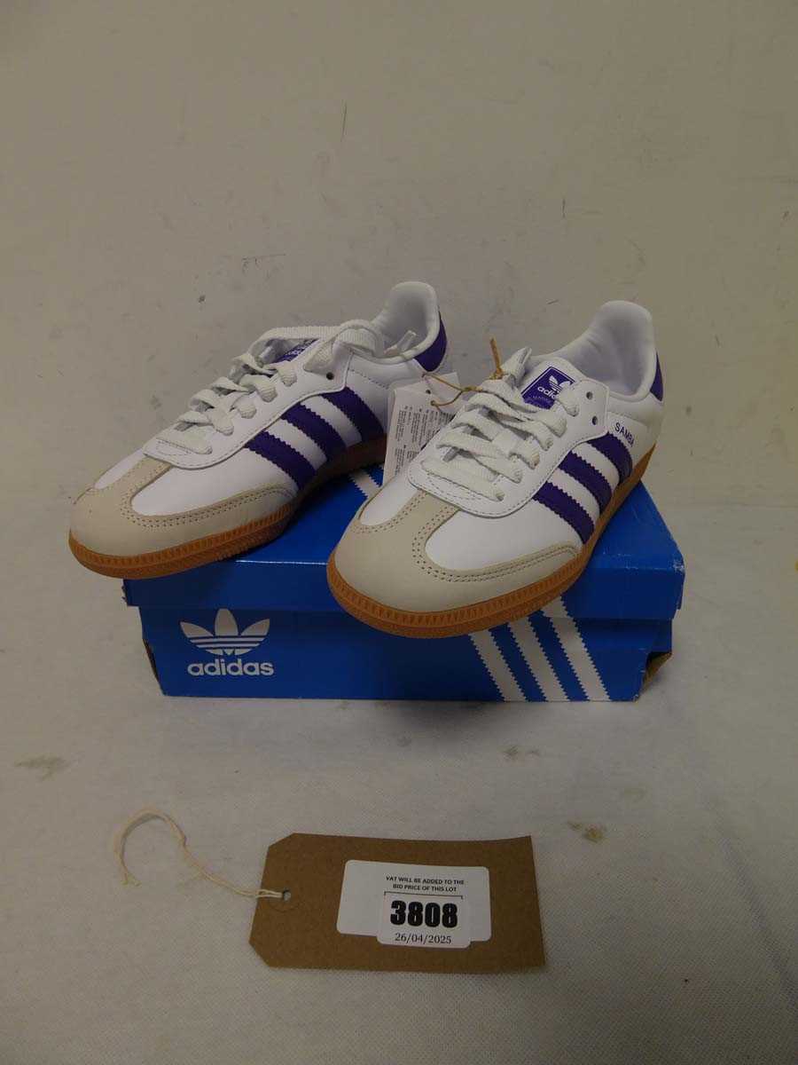 Lot 3808 - Boxed pair of ladies Adidas Samba,...